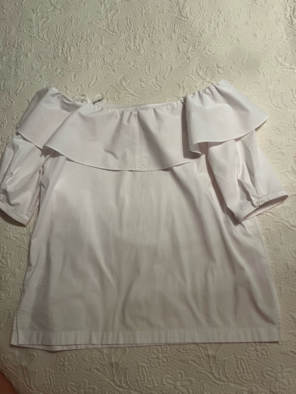 Off-Shoulder Cotton Ruffle Top